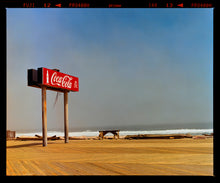 Load image into Gallery viewer, Seaside Heights boardwalk beach after Hurricane Sandy American landscape typography photography by Richard Heeps.