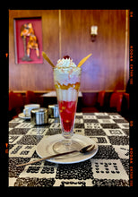 Load image into Gallery viewer, Knickerbocker Glory vintage cafe interior food photograph by Richard Heeps.