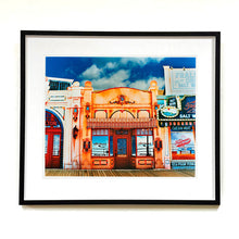 Load image into Gallery viewer, La Belle Femme in the Sun Atlantic City boardwalk street photography by Richard Heeps framed in black