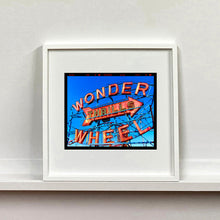 Load image into Gallery viewer, Thrills Coney Island, typography photography Richard Heeps mounted square framed in white