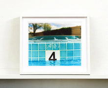 Load image into Gallery viewer, '4 Feet - El Morocco Pool' photographed in Las Vegas, Nevada is part of Richard Heeps' 'Dream in Colour' series. This enticing artwork will bring cool summer vibes to your home every day of the year. 