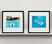 Load image into Gallery viewer, This cooling Palm Springs, California artwork is the perfect way to bring summer vibes into your home all year round. The glistening pool water is idyllic and inviting. 