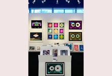 Load image into Gallery viewer, Tape Collection, 'All that Glitters is not Golden'. The Heidler &amp; Heeps collaborations are creative representations of Natasha Heidler and Richard Heeps’ personal past, and their personalities. Tapes are significant in both their lives and the work here is made from their own collections. Their unique process makes these artworks not inanimate objects, rather they have depth, texture, grit, and they even appear to move.