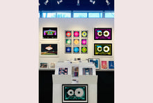 Load image into Gallery viewer, Tape Collection, 'AILA Tinted Yellow'. The Heidler &amp; Heeps collaborations are creative representations of Natasha Heidler and Richard Heeps’ personal past, and their personalities. Tapes are significant in both their lives and the work here is made from their own collections. Their unique process makes these artworks not inanimate objects, rather they have depth, texture, grit, and they even appear to move.