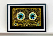 Load image into Gallery viewer, Tape Collection, 'All that Glitters is not Golden'. The Heidler &amp; Heeps collaborations are creative representations of Natasha Heidler and Richard Heeps’ personal past, and their personalities. Tapes are significant in both their lives and the work here is made from their own collections. Their unique process makes these artworks not inanimate objects, rather they have depth, texture, grit, and they even appear to move.
