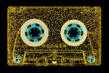 Load image into Gallery viewer, Tape Collection, 'All that Glitters is not Golden'. The Heidler &amp; Heeps collaborations are creative representations of Natasha Heidler and Richard Heeps’ personal past, and their personalities. Tapes are significant in both their lives and the work here is made from their own collections. Their unique process makes these artworks not inanimate objects, rather they have depth, texture, grit, and they even appear to move.