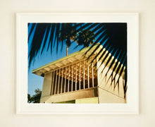 Load image into Gallery viewer, Part of Richard Heeps' 'Dream in Colour' Series, here he perfectly captures Palm Springs mid-century modern architecture, amongst iconic Californian palm trees.