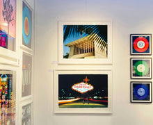 Load image into Gallery viewer, Part of Richard Heeps' 'Dream in Colour' Series, here he perfectly captures Palm Springs mid-century modern architecture, amongst iconic Californian palm trees.