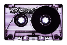 Load image into Gallery viewer, Tape Collection 'Blank Tape Side A Purple'. The Heidler &amp; Heeps collaborations are creative representations of Natasha Heidler and Richard Heeps’ personal past, and their personalities. Tapes are significant in both their lives and the work here is made from their own collections. Their unique process makes these artworks not inanimate objects, rather they have depth, texture, grit, and they even appear to move.