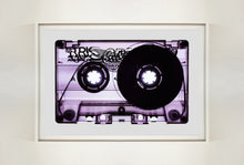 Load image into Gallery viewer, Tape Collection 'Blank Tape Side A Purple'. The Heidler &amp; Heeps collaborations are creative representations of Natasha Heidler and Richard Heeps’ personal past, and their personalities. Tapes are significant in both their lives and the work here is made from their own collections. Their unique process makes these artworks not inanimate objects, rather they have depth, texture, grit, and they even appear to move.