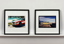 Load image into Gallery viewer, 'Chevy at the Diner' was photographed in Bisbee, Arizona in 2001 but printed by Richard in his darkroom for the first time more recently in 2018. This cinematic artwork that features a vintage yellow chevy parked up at a Diner will take you on an American road trip. 