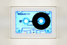 Load image into Gallery viewer, Tape Collection 'Chrome Blue'. The Heidler &amp; Heeps collaborations are creative representations of Natasha Heidler and Richard Heeps’ personal past, and their personalities. Tapes are significant in both their lives and the work here is made from their own collections. Their unique process makes these artworks not inanimate objects, rather they have depth, texture, grit, and they even appear to move.
