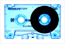 Load image into Gallery viewer, Tape Collection 'Chrome Blue'. The Heidler &amp; Heeps collaborations are creative representations of Natasha Heidler and Richard Heeps’ personal past, and their personalities. Tapes are significant in both their lives and the work here is made from their own collections. Their unique process makes these artworks not inanimate objects, rather they have depth, texture, grit, and they even appear to move.