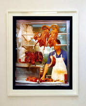 Load image into Gallery viewer, 'Crispy Duck' photographed by Richard Heeps in Kowloon, Hong Kong. Despite Richard being a vegetarian, he's interested in capturing varying attitudes towards meat, and the way in which the industry is approached by different cultures and societies. Especially as this is something that is always changing. Because of this, these artworks become socially and historically important. 