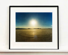Load image into Gallery viewer, Photographed at El Mirage Lake, where the Southern Californian Timing Association, Land Speed Racing event, tracks in the ground from the previous days racing, adding a beauty to the natural landscape. 