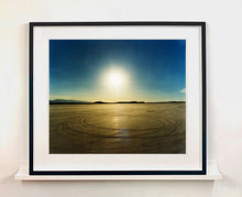 Load image into Gallery viewer, Photographed at El Mirage Lake, where the Southern Californian Timing Association, Land Speed Racing event, tracks in the ground from the previous days racing, adding a beauty to the natural landscape. 