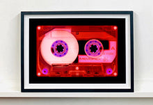 Load image into Gallery viewer, Tape Collection, 'Ferric 60 (Red/Pink)'. The Heidler &amp; Heeps collaborations are creative representations of Natasha Heidler and Richard Heeps’ personal past, and their personalities. Tapes are significant in both their lives and the work here is made from their own collections. Their unique process makes these artworks not inanimate objects, rather they have depth, texture, grit, and they even appear to move.