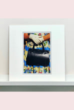Load image into Gallery viewer, This stylish artwork, 'Floral Striped Dress' taken at the glamorous retro event Goodwood Revival in Chichester, perfectly captures feminine sophistication with a vintage vibe.