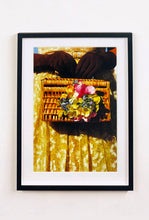 Load image into Gallery viewer, This stylish artwork, 'Floral Wicker Bag' taken at the glamorous retro event Goodwood Revival in Chichester, perfectly captures feminine sophistication with a vintage vibe.