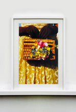 Load image into Gallery viewer, This stylish artwork, 'Floral Wicker Bag' taken at the glamorous retro event Goodwood Revival in Chichester, perfectly captures feminine sophistication with a vintage vibe.