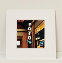 Load image into Gallery viewer, A vintage neon sign outside of a Foto Studio in Milan.