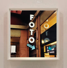 Load image into Gallery viewer, A vintage neon sign outside of a Foto Studio in Milan.