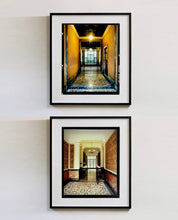 Load image into Gallery viewer, An Art Deco entrance hall in Milan, featuring stained glass panelling and marble flooring. 