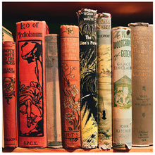 Load image into Gallery viewer, Vintage book spines photograph by Richard Heeps.