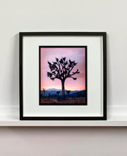 Load image into Gallery viewer, This artwork shows an almost silhouette of The Joshua Tree in the rural landscape of the Mojave Desert, southeastern California and southern Nevada. Captured at dusk as part of Richard Heeps’ 'Dream in Colour' series.