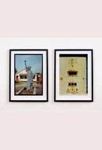 Load image into Gallery viewer, 'This Sale' features a vintage petrol pump, something that Richard likes to collect, captured in a Fenland village in the rural area near Richard's home in Cambridge. This artwork is part of his autobiographical series, 'A View of the Fens from the Car with Wings'.