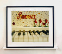 Load image into Gallery viewer, Liberace's Piano, part of Richard Heeps 'Dream in Colour' Series, it has an archetypal Las Vegas feel, featuring marching band and piano keys.