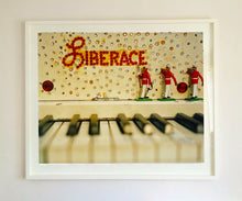 Load image into Gallery viewer, Liberace's Piano, part of Richard Heeps 'Dream in Colour' Series, it has an archetypal Las Vegas feel, featuring marching band and piano keys.