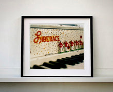 Load image into Gallery viewer, 'Liberace's Piano I' was photographed in a private Las Vegas home. The studded gems and decorative typography make for an archetypal Las Vegas feel. This artwork is part of Richard Heeps' 'Dream in Colour' series. 