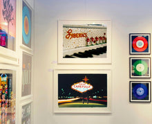 Load image into Gallery viewer, 'Liberace's Piano I' was photographed in a private Las Vegas home. The studded gems and decorative typography make for an archetypal Las Vegas feel. This artwork is part of Richard Heeps' 'Dream in Colour' series. 
