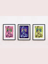 Load image into Gallery viewer, Singapore Stamp Collection '30 Cents Singapore Orchid Pink'. These historic postage stamps that make up the Heidler &amp; Heeps Stamp Collection, Singapore Series 'Postcards from Afar' have been given a twenty-first century pop art lease of life. The fine detailed tapestry of the original small postage stamp has been brought to life, made unique by the franking stamp and Heidler &amp; Heeps specialist darkroom process.