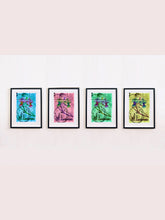 Load image into Gallery viewer, 30 Cents Singapore Orchid Green. These historic postage stamps that make up the Heidler &amp; Heeps Stamp Collection, Singapore Series “Postcards from Afar” have been given a twenty-first century pop art lease of life. The fine detailed tapestry of the original small postage stamp has been brought to life, made unique by the franking stamp and Heidler &amp; Heeps specialist darkroom process.