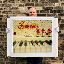 Load image into Gallery viewer, Liberace's Piano, part of Richard Heeps 'Dream in Colour' Series, it has an archetypal Las Vegas feel, featuring marching band and piano keys.