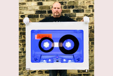 Load image into Gallery viewer, Tape Collection 'AILA Blue'. The Heidler &amp; Heeps collaborations are creative representations of Natasha Heidler and Richard Heeps’ personal past, and their personalities. Tapes are significant in both their lives and the work here is made from their own collections. Their unique process makes these artworks not inanimate objects, rather they have depth, texture, grit, and they even appear to move.