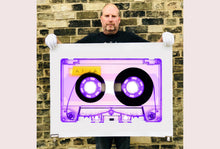Load image into Gallery viewer, Tape Collection 'AILA Purple'. The Heidler &amp; Heeps collaborations are creative representations of Natasha Heidler and Richard Heeps’ personal past, and their personalities. Tapes are significant in both their lives and the work here is made from their own collections. Their unique process makes these artworks not inanimate objects, rather they have depth, texture, grit, and they even appear to move.