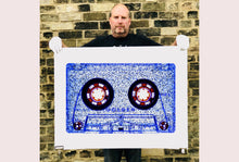 Load image into Gallery viewer, Tape Collection, 'All that Glitters is not Golden B Side'. The Heidler &amp; Heeps collaborations are creative representations of Natasha Heidler and Richard Heeps’ personal past, and their personalities. Tapes are significant in both their lives and the work here is made from their own collections. Their unique process makes these artworks not inanimate objects, rather they have depth, texture, grit, and they even appear to move.