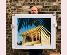 Load image into Gallery viewer, Part of Richard Heeps' 'Dream in Colour' Series, here he perfectly captures Palm Springs mid-century modern architecture, amongst iconic Californian palm trees.