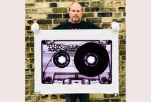 Load image into Gallery viewer, Tape Collection 'Blank Tape Side A Purple'. The Heidler &amp; Heeps collaborations are creative representations of Natasha Heidler and Richard Heeps’ personal past, and their personalities. Tapes are significant in both their lives and the work here is made from their own collections. Their unique process makes these artworks not inanimate objects, rather they have depth, texture, grit, and they even appear to move.