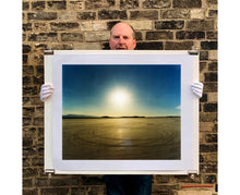 Load image into Gallery viewer, Photographed at El Mirage Lake, where the Southern Californian Timing Association, Land Speed Racing event, tracks in the ground from the previous days racing, adding a beauty to the natural landscape. 