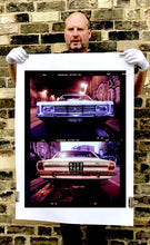 Load image into Gallery viewer,  A classic white Ford Taurus, photographed on the streets of Turro, Milan. 