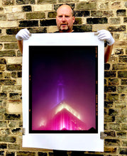 Load image into Gallery viewer, NOMAD I (Film Rebate), New York. Richard Heeps has photographed the iconic Empire State building in the mist. The NOMAD sequence of photographs capture the art deco architecture illuminated by changing colours, and is part of Richard's street photography portfolio which depict the colour, fabric and structure of cities with distinct style. This 6x7 format edition is bordered by the Kodak film rebate. 
