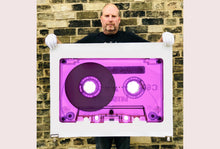 Load image into Gallery viewer, Tape Collection 'Side One Only Pink'. The Heidler &amp; Heeps collaborations are creative representations of Natasha Heidler and Richard Heeps’ personal past, and their personalities. Tapes are significant in both their lives and the work here is made from their own collections. Their unique process makes these artworks not inanimate objects, rather they have depth, texture, grit, and they even appear to move.