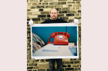 Load image into Gallery viewer, 'Telephone VI, Ballantines Movie Colony' is part of Richard Heeps' 'Dream in Colour' series. This cool Palm Springs interior artwork features a vintage telephone on a nightstand, combining gorgeous colours with a nostalgic mid-century feel.
