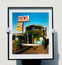 Load image into Gallery viewer, The classic American Truck in combination with the classic American Lifestyle with the cool Bowl Sign. The colours and subject create perfect Americana Pop Art Photography. 