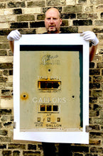 Load image into Gallery viewer, 'This Sale' features a vintage petrol pump, something that Richard likes to collect, captured in a Fenland village in the rural area near Richard's home in Cambridge. This artwork is part of his autobiographical series, 'A View of the Fens from the Car with Wings'.
