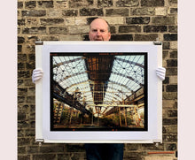 Load image into Gallery viewer, 'Factory Skeleton', part of 'A Short History of Milan' which began in November 2018 for a special project featuring at the Affordable Art Fair Milan 2019 and the series is ongoing. There is a reoccurring linear, structural theme throughout the series, capturing the Milanese use of materials in design such as glass, metal, wood and stone.